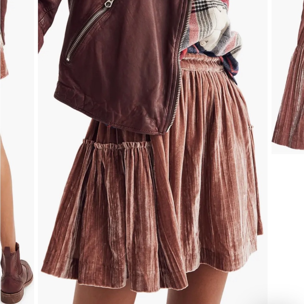 MADEWELL CRUSHED VELVET MINI SKIT SZ 8